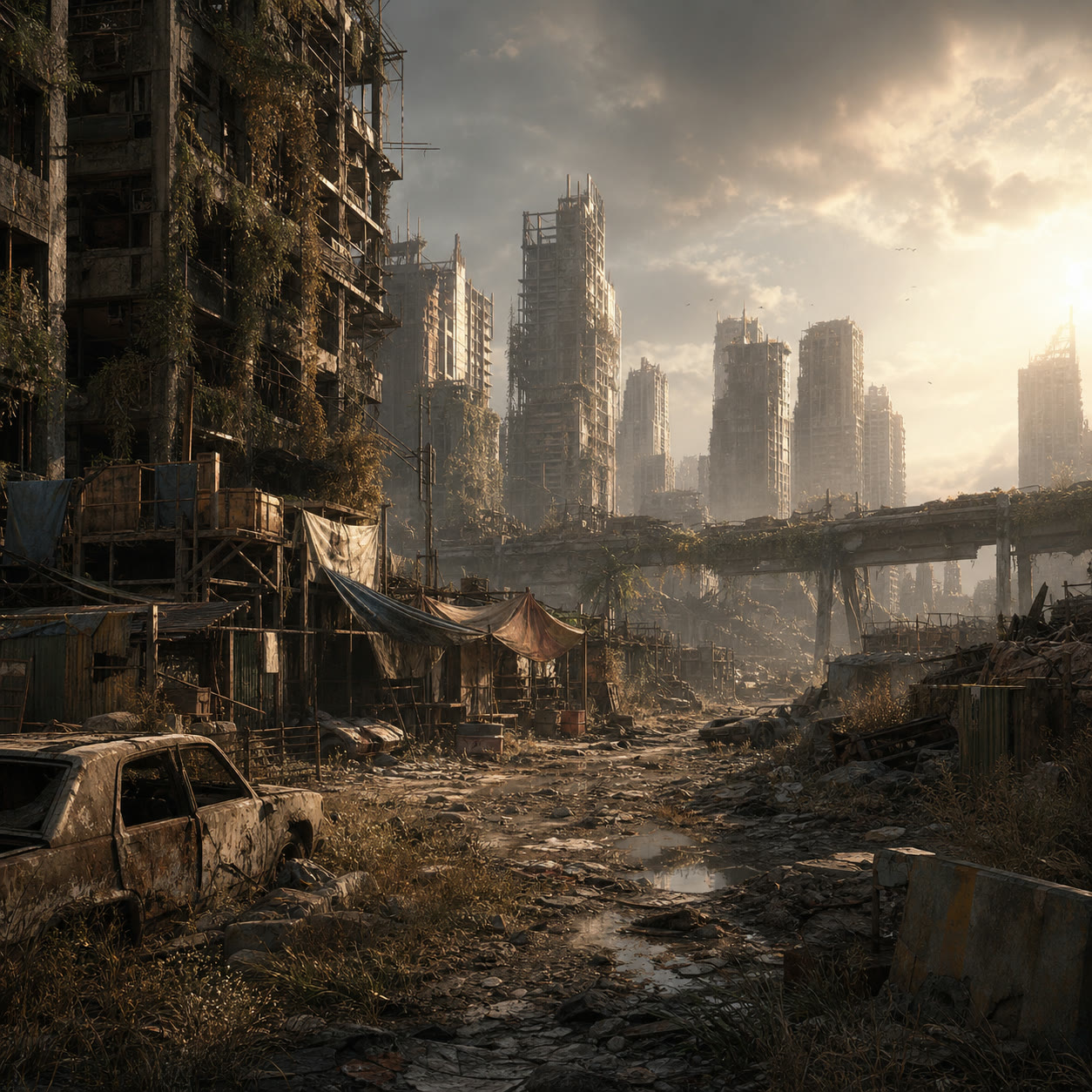 Post-apocalyptic ruined city wasteland - Seedance 2.5