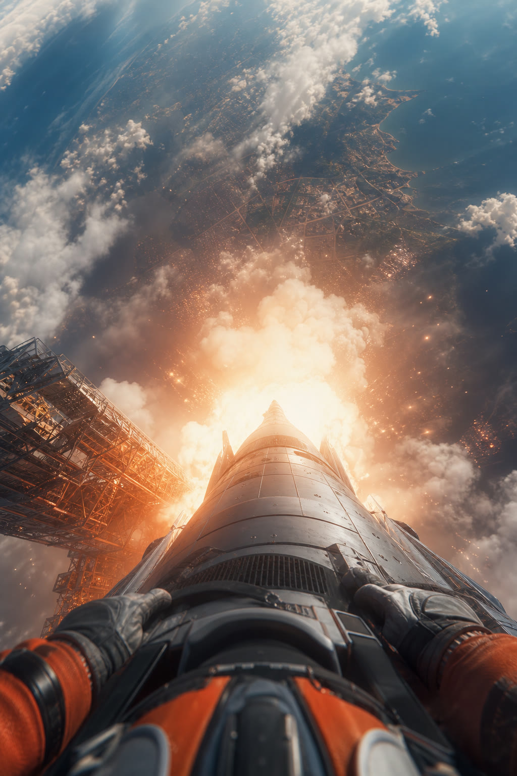 First-person rocket launch into space - Seedance 2.5